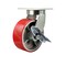 Service Caster 8'' Heavy Duty Red Poly on Cast Iron Caster with Brake and Swivel Lock CRAN-SCC-KP92S830-PUR-RS-SLB-BSL - alternate 1